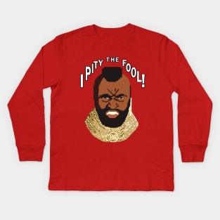 8-bit 80's - Mr. T Kids Long Sleeve T-Shirt